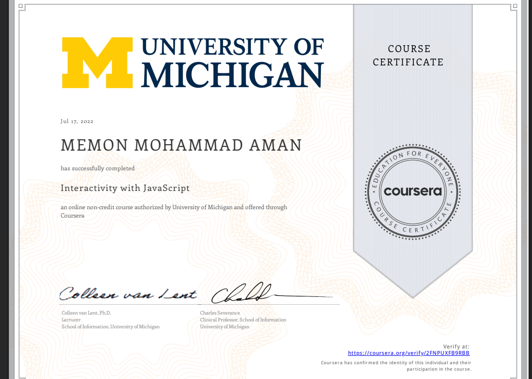 Certificate 3